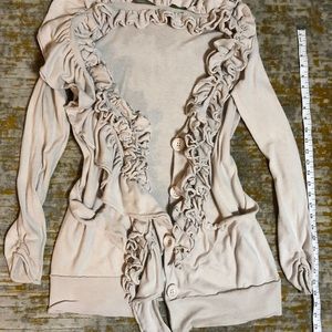 Moth by Anthropologie long ruffled cardigan